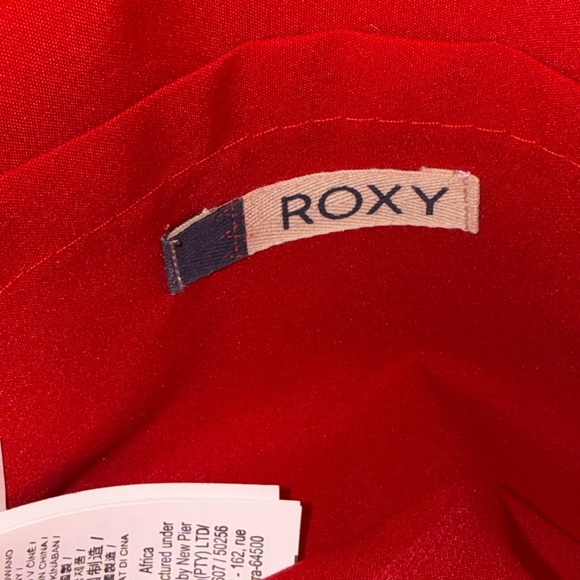 Roxy Red and Beige Tropical Crossbody Bag Vintage - Picture 4 of 12